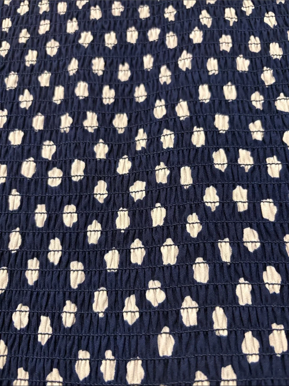 Kate Spade Sleeveless Navy Collared Midi Dress with white flowers - Size 12